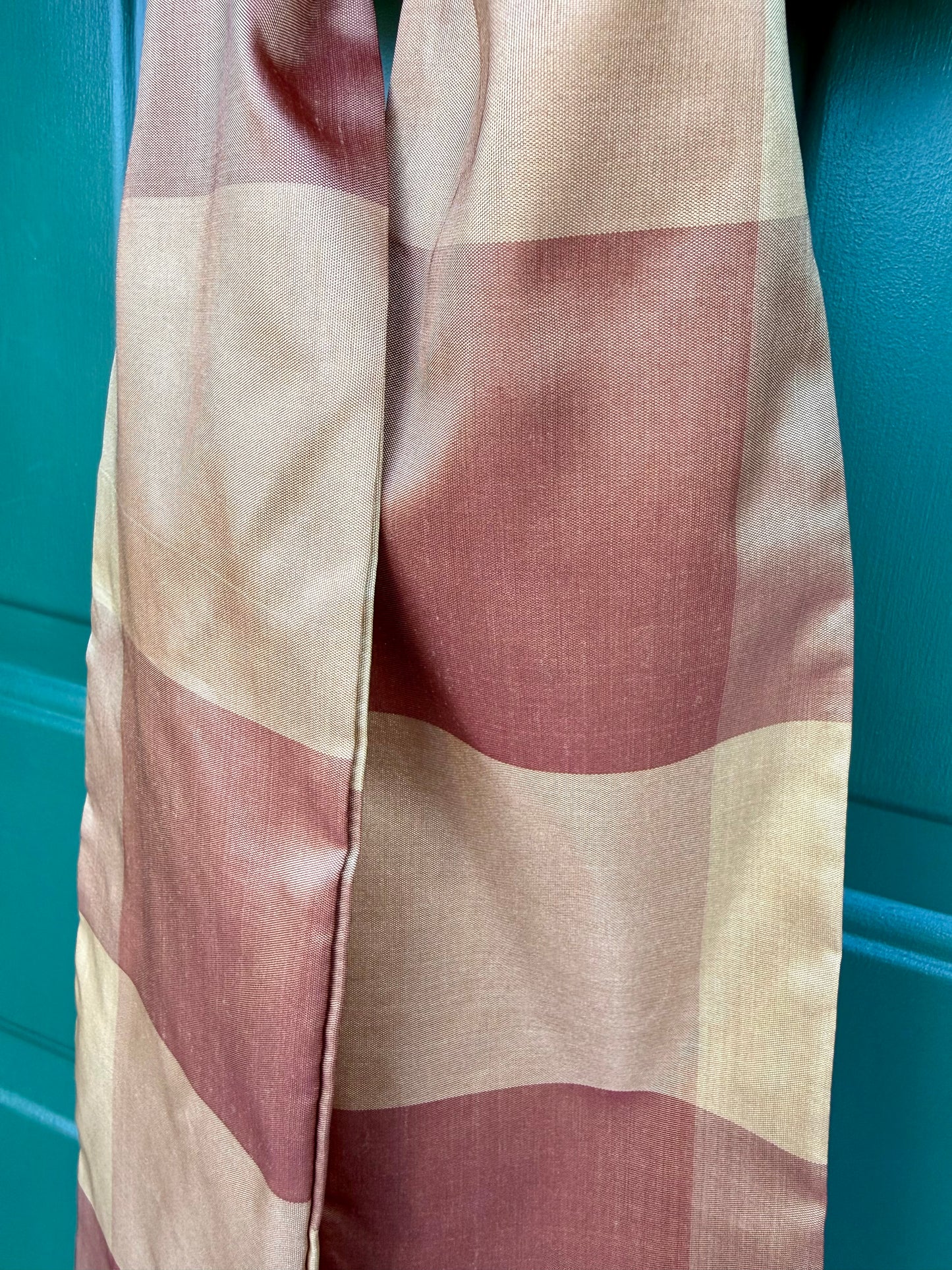 Autumn Plaid Silk Wreath Sash