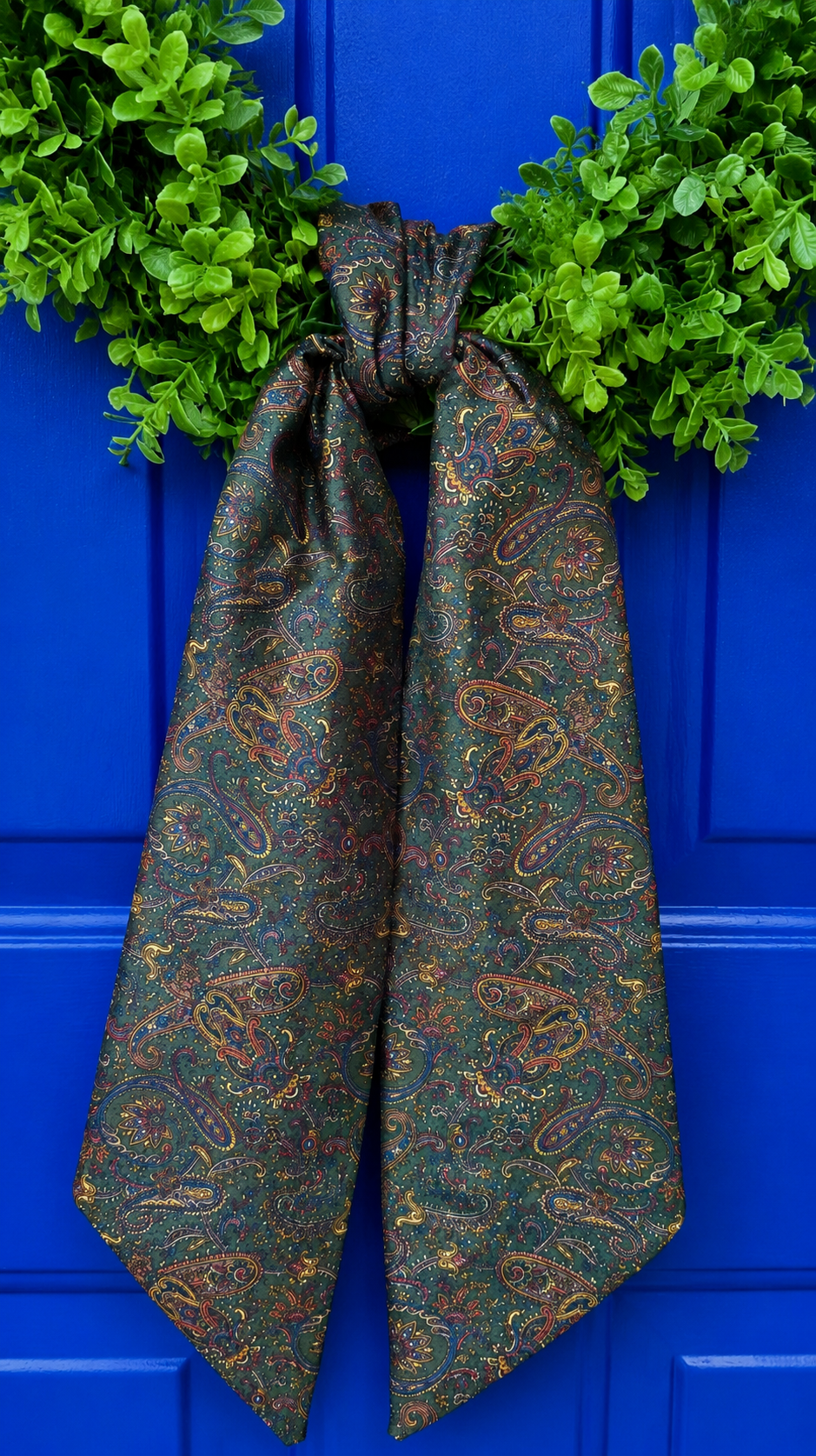 Paisley Park Hunter Green Printed Sash