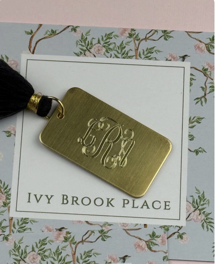 Tassel Rectangle Brass Needle Minder