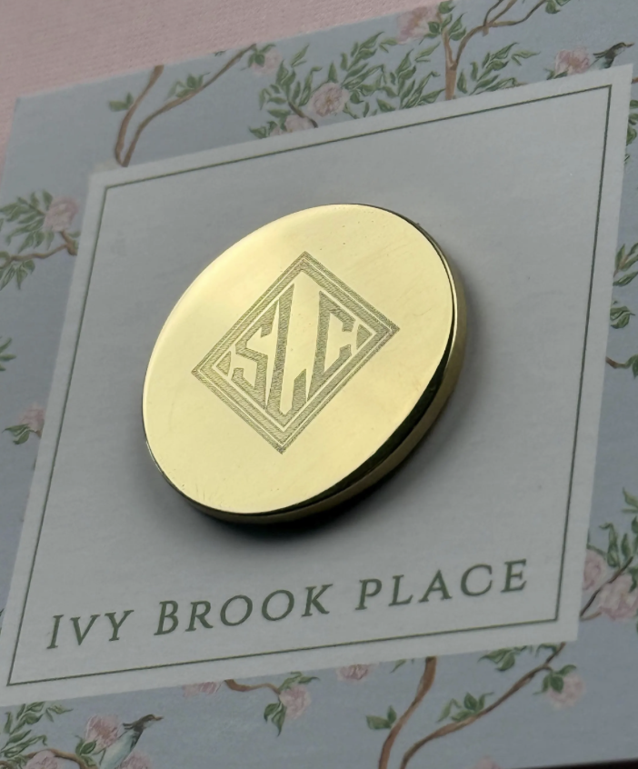 Diamond Monogram Brass Needle Minder