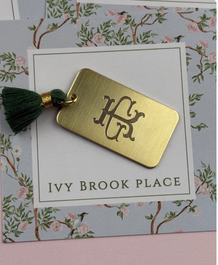 Tassel Rectangle Brass Needle Minder