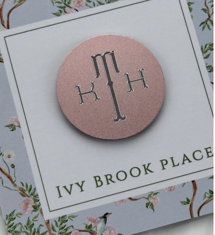 Personalized Monogrammed Engraved Pink Metallic Needle Minder
