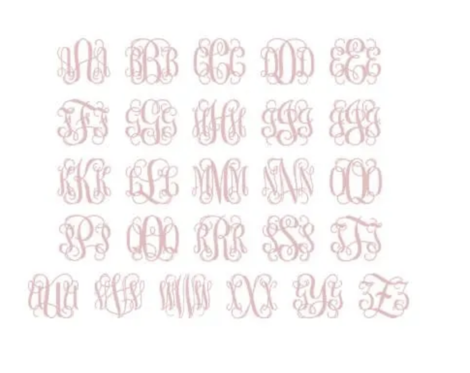 Brass Needle Minder in Grace Font