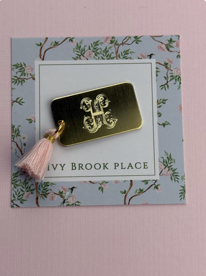 Tassel Rectangle Brass Needle Minder