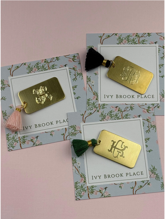 Tassel Rectangle Brass Needle Minder