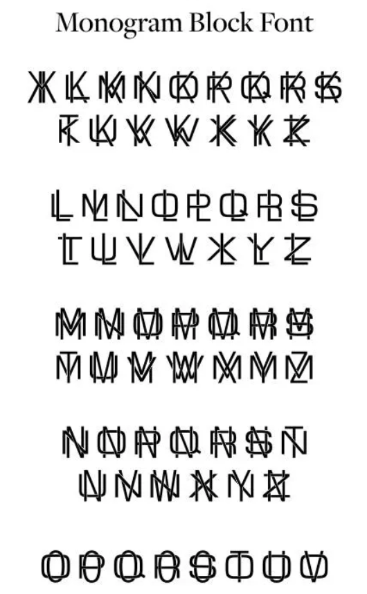 Brass Needle Minder in Monogram Block Font