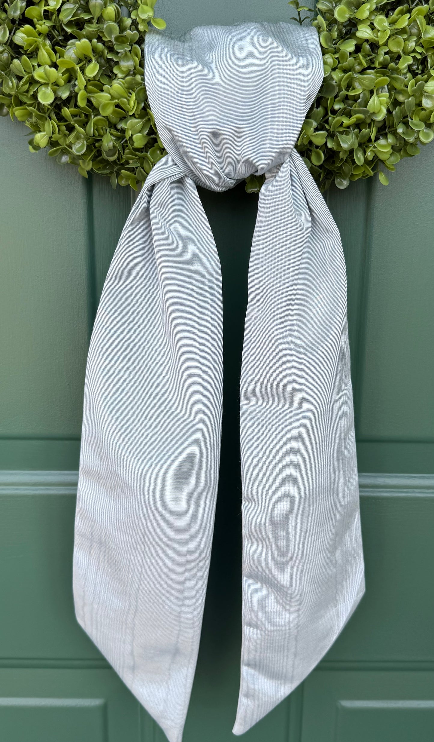 Silver Gray Wreath Sash