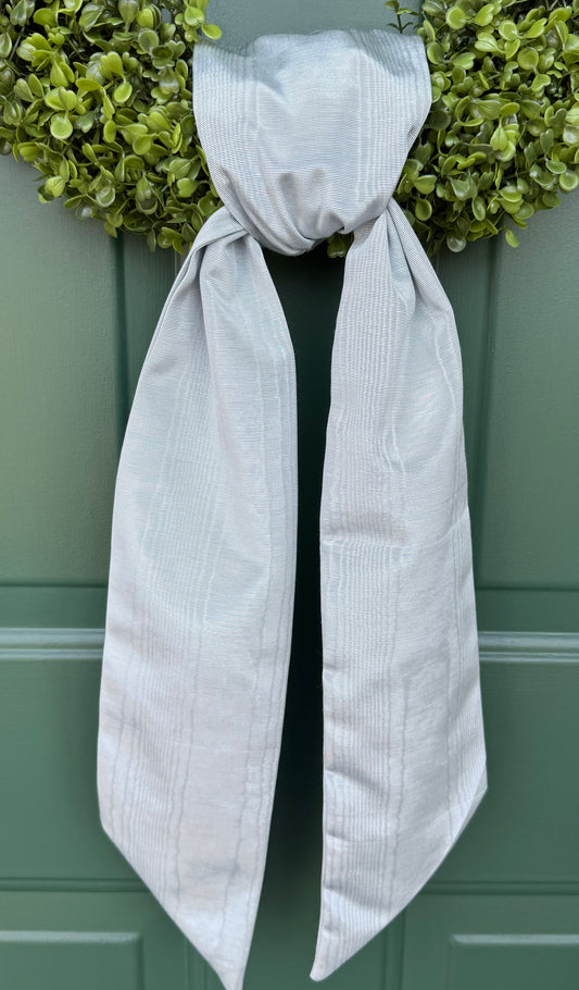 Silver Gray Wreath Sash
