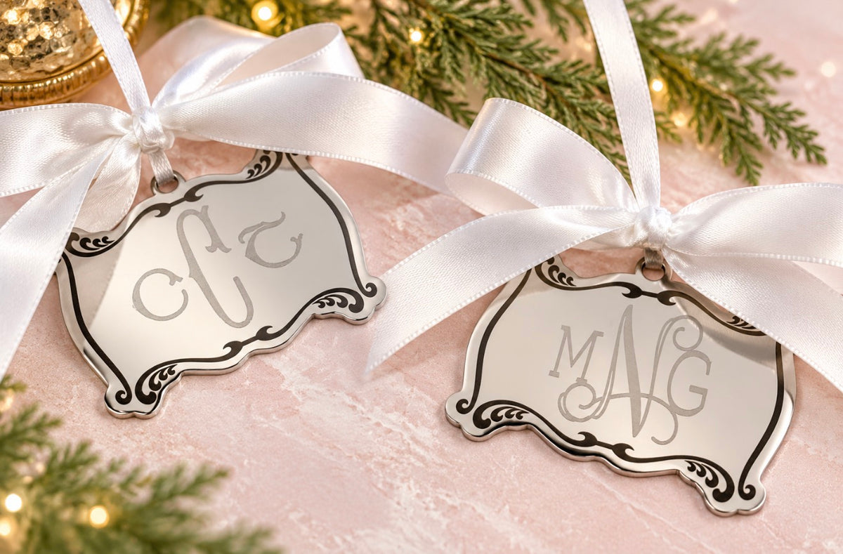 The Windsor Silver Monogram Ornament