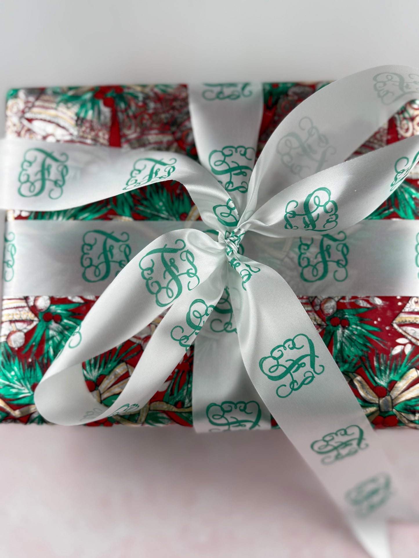 1.5" Monogram Satin Ribbon