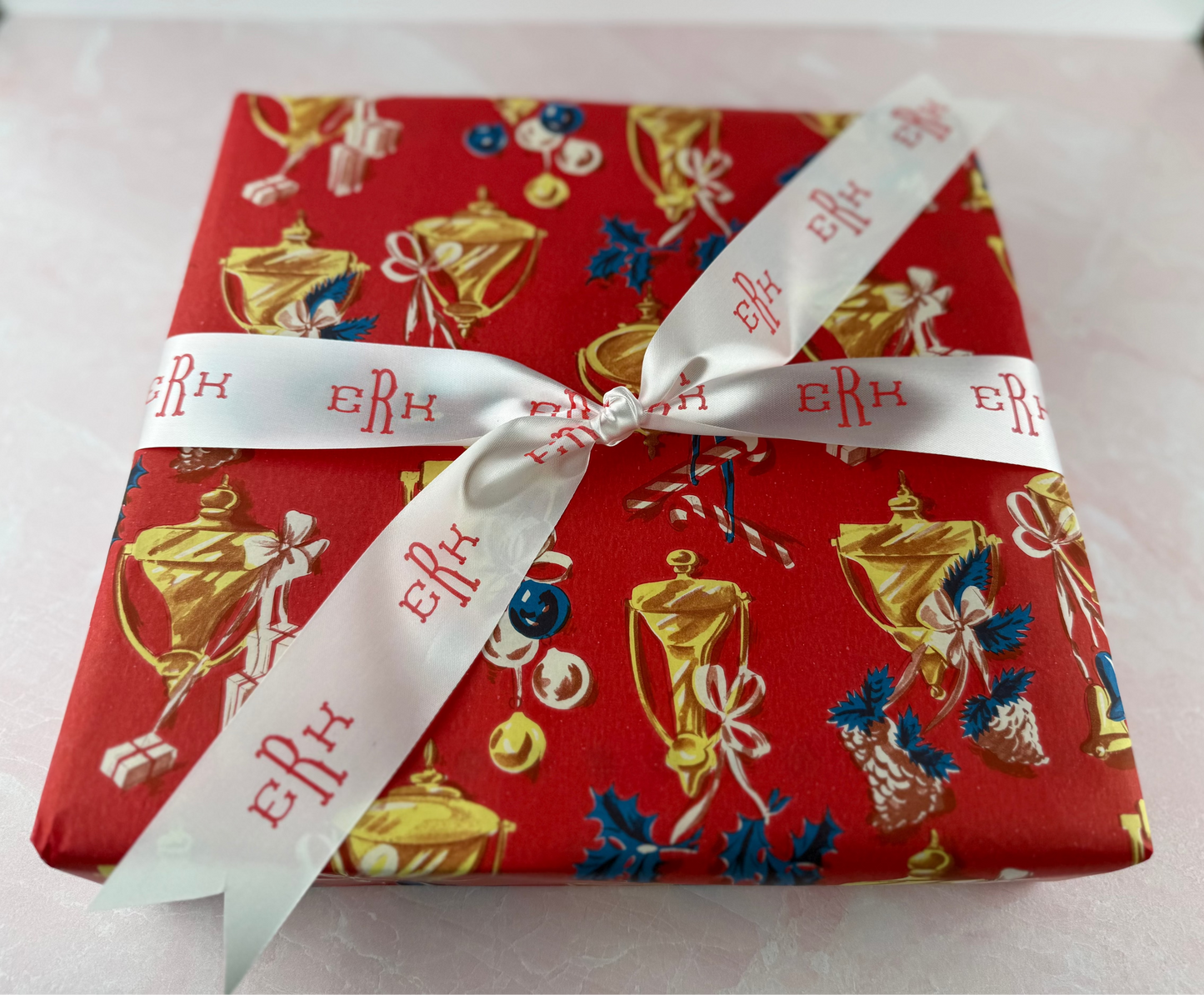 1.5" Monogram Satin Ribbon