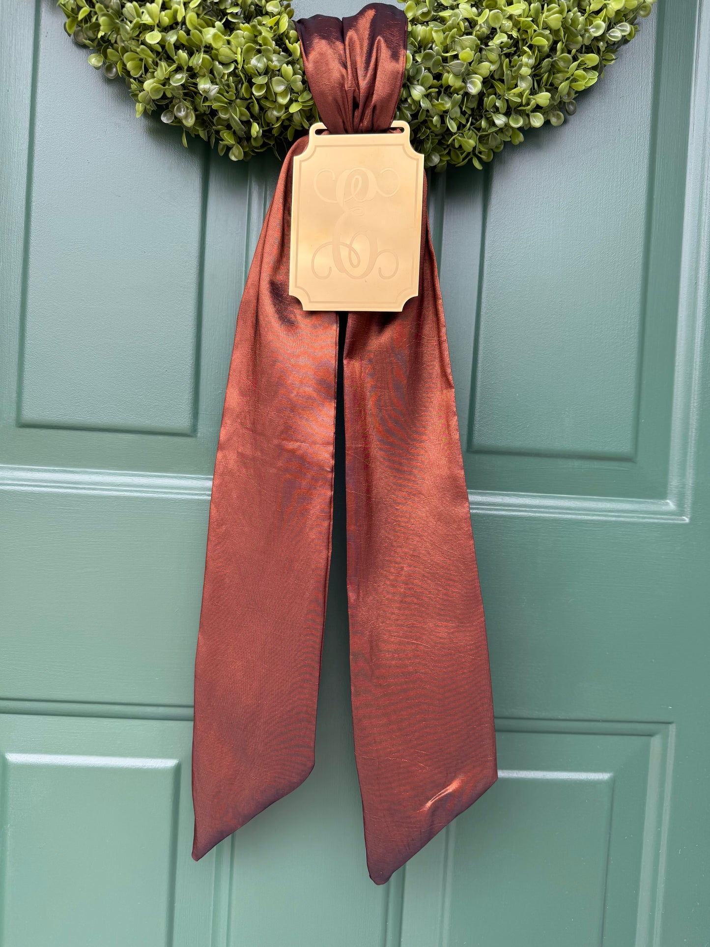 Copper Penny Wreath Sash