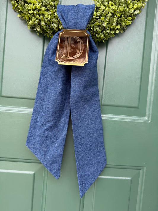 Cowgirl Denim Wreath Sash