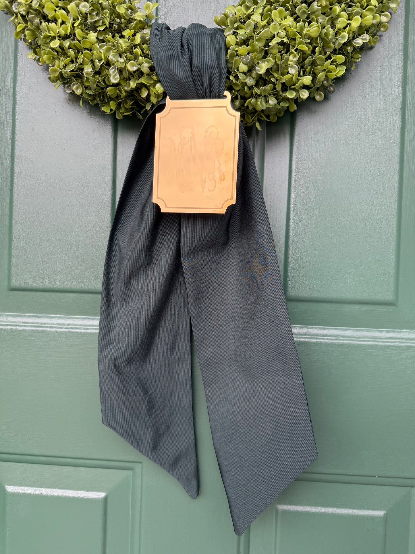 Hunter Green Taffeta Wreath Sash