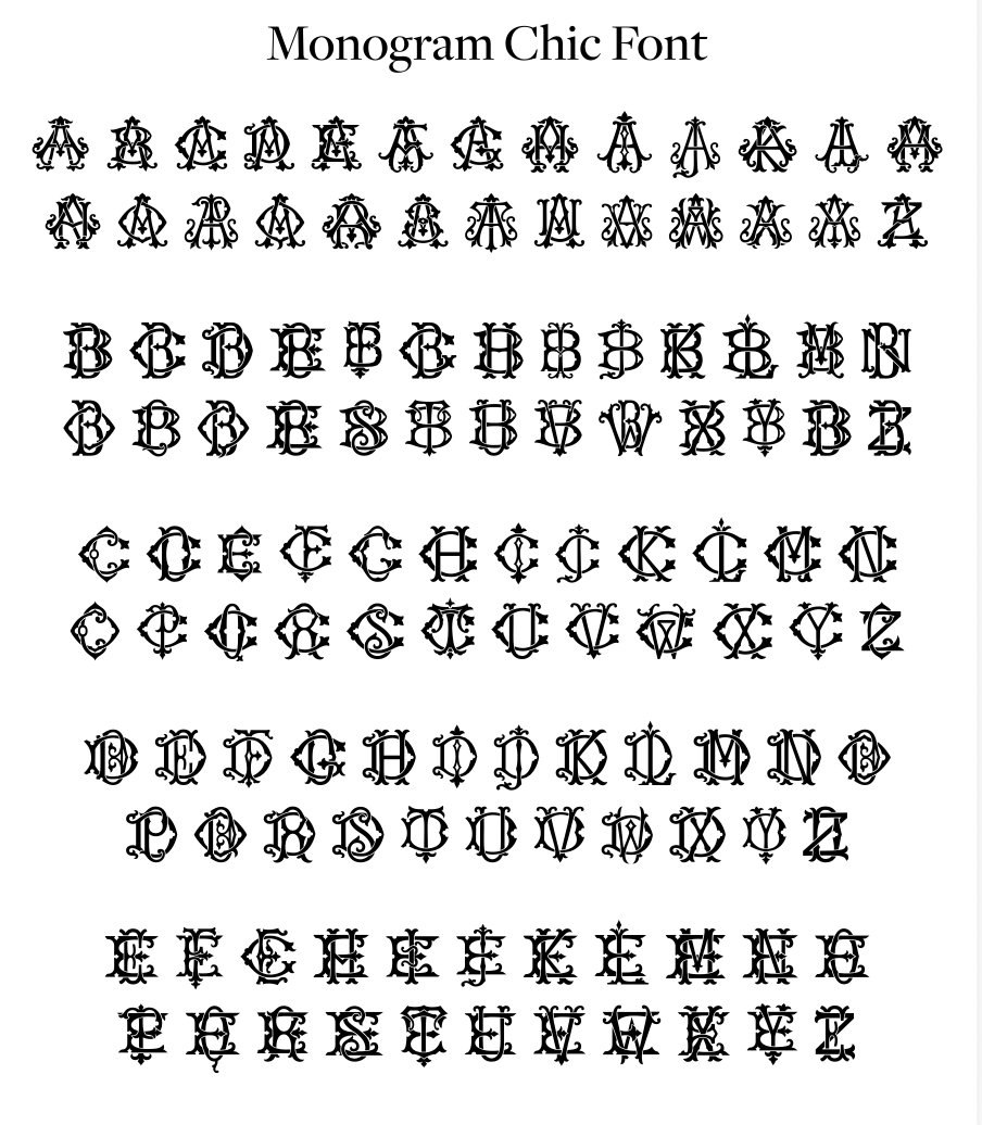Square Needle Minder in Monogram Couture Font
