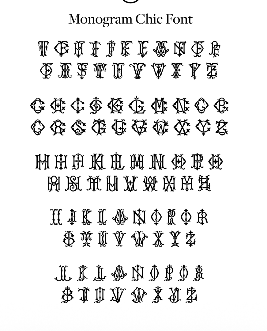 Square Needle Minder in Monogram Couture Font