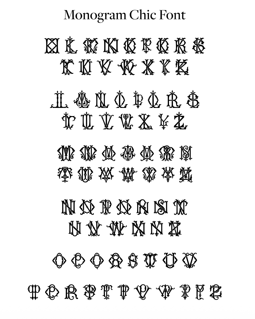Square Needle Minder in Monogram Couture Font